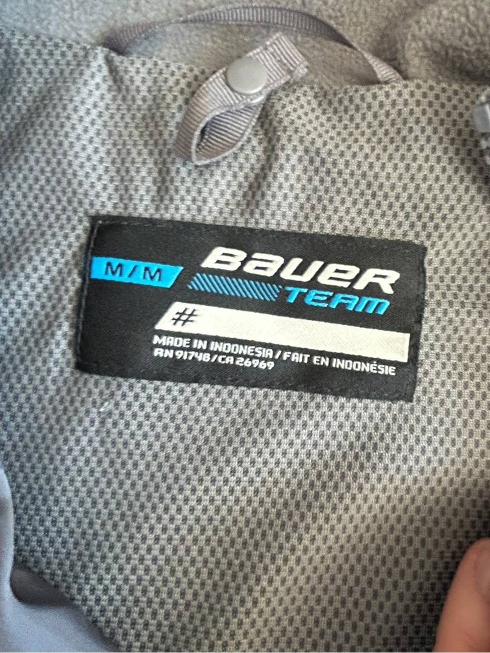 Bauer Men’s Black MPI Logo Full-Zip Jacket Size Medium - Picture 2 of 5